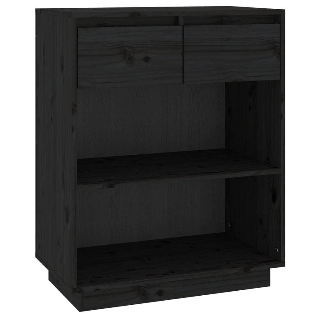 Console Cabinet Solid Wood Pine Brown/Natural/White/Black