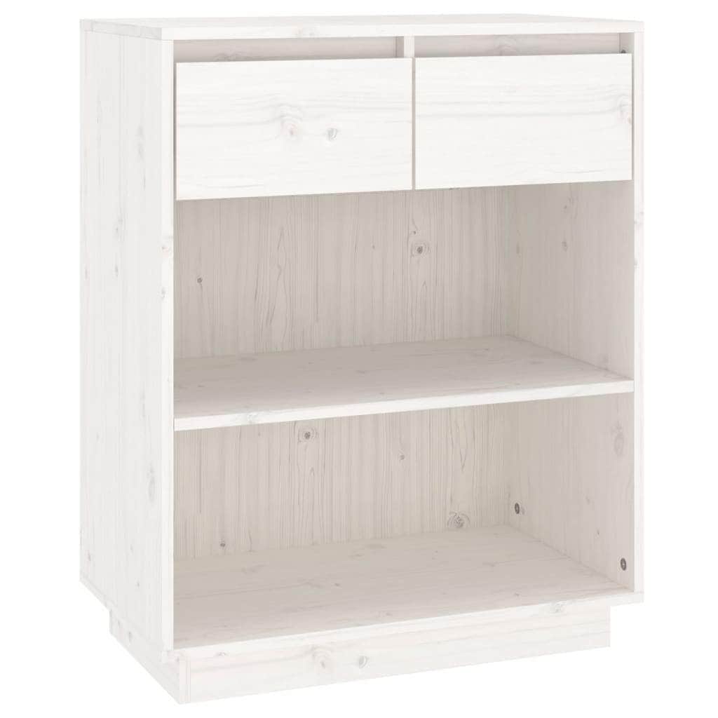 Console Cabinet Solid Wood Pine Brown/Natural/White/Black