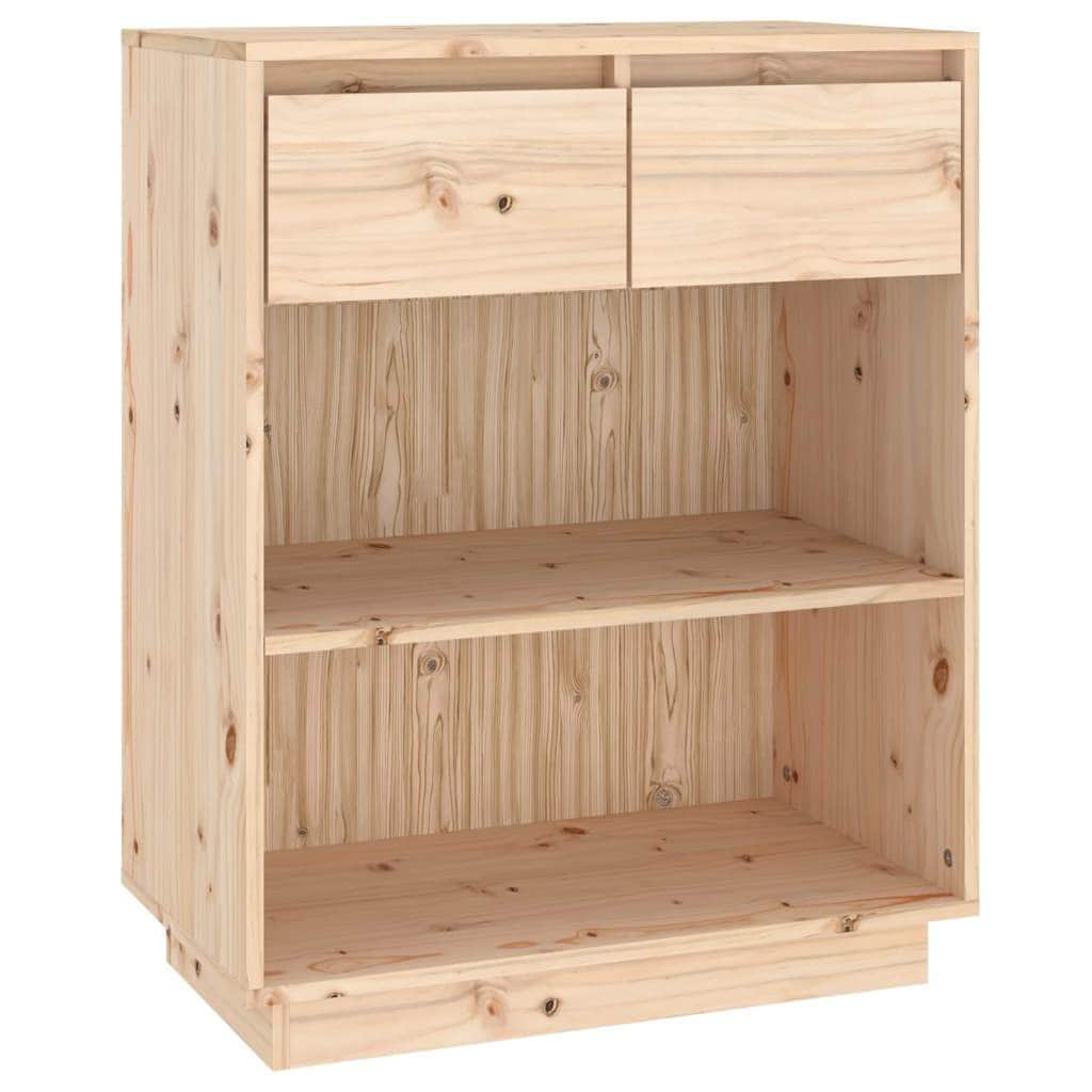 Console Cabinet Solid Wood Pine Brown/Natural/White/Black