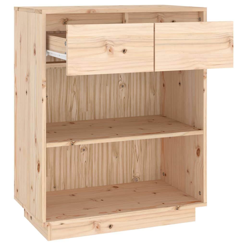 Console Cabinet Solid Wood Pine Brown/Natural/White/Black