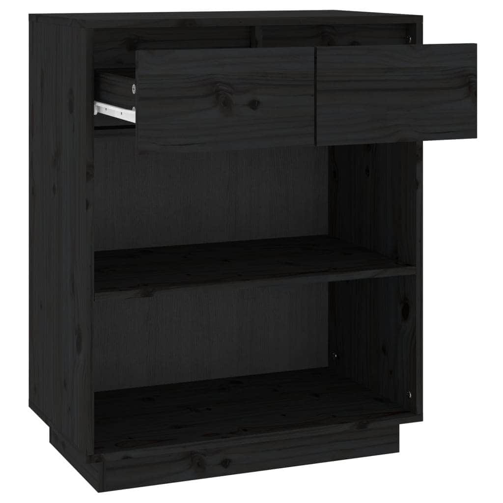 Console Cabinet Solid Wood Pine Brown/Natural/White/Black