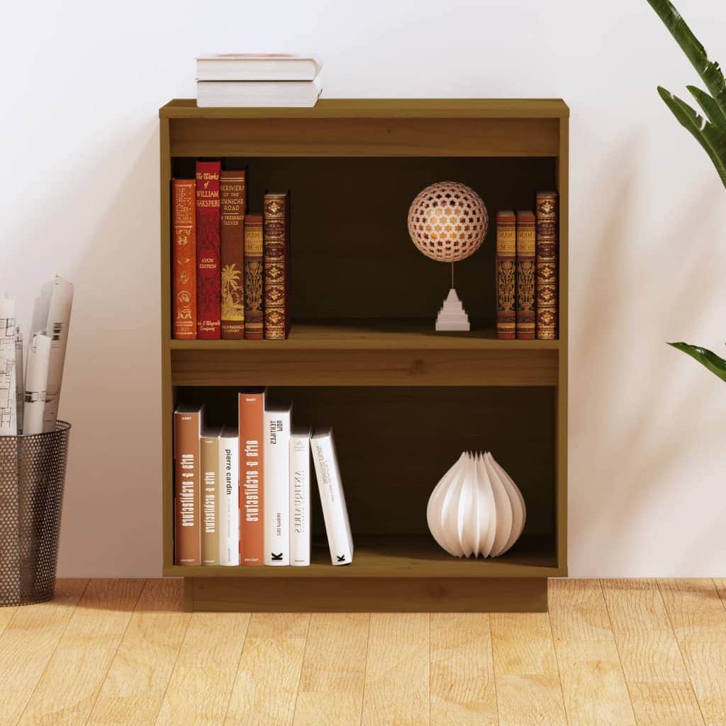 Console Cabinet  Solid Wood Pine Honey Brown/White/Black