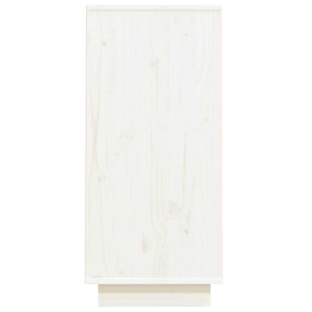 Console Cabinet  Solid Wood Pine Honey Brown/White/Black