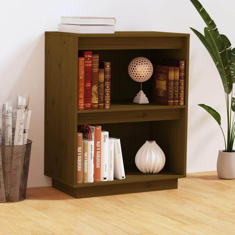 Console Cabinet Solid Wood Pine Honey Brown/White/Black | Brown colour