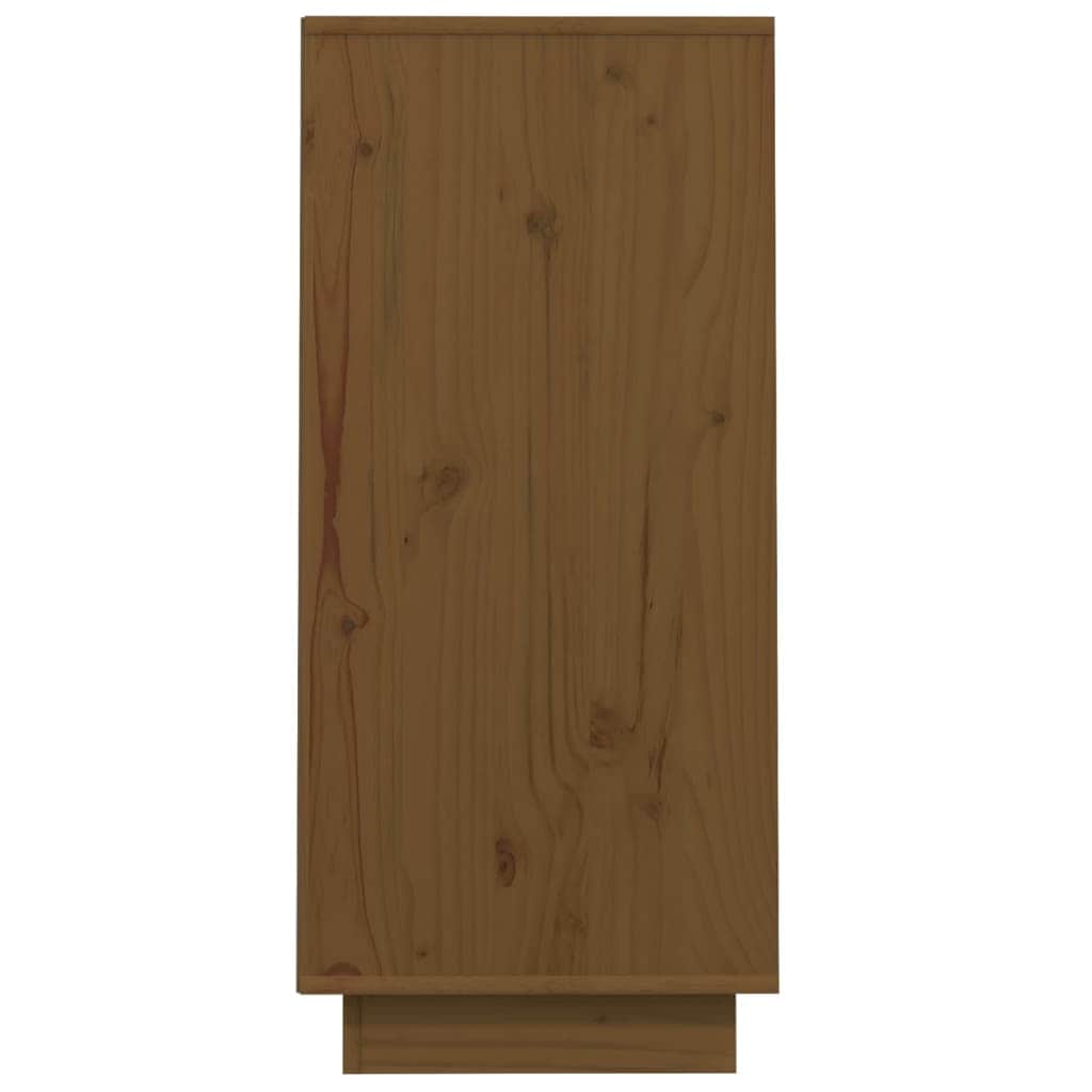 Console Cabinet  Solid Wood Pine Honey Brown/White/Black