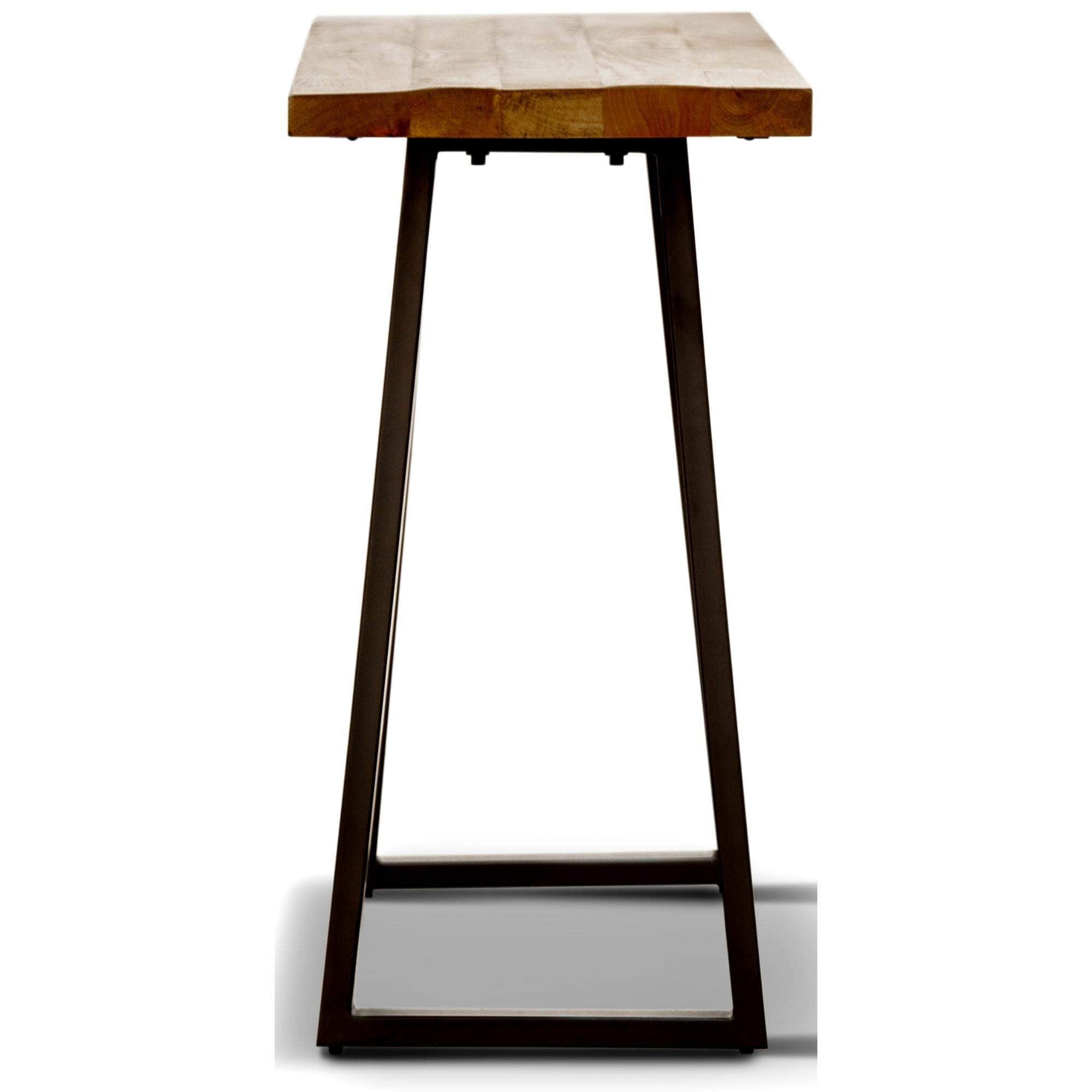 Console Table 140Cm Live Edge Solid Mango Wood Unique Furniture -Natural
