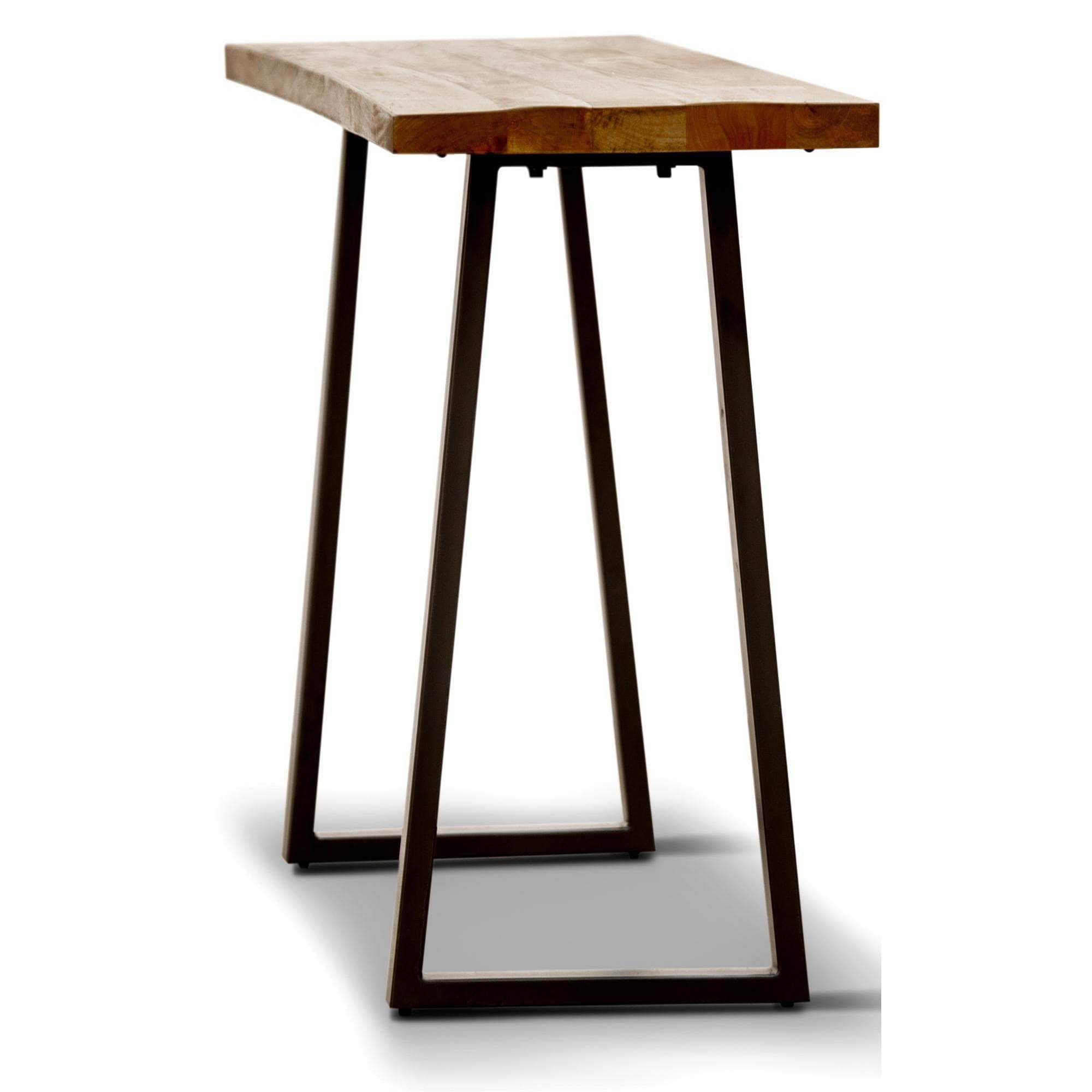 Console Table 140Cm Live Edge Solid Mango Wood Unique Furniture -Natural