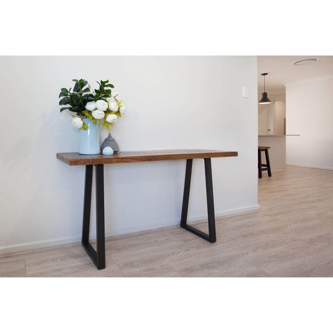 Console Table 140Cm Live Edge Solid Mango Wood Unique Furniture -Natural