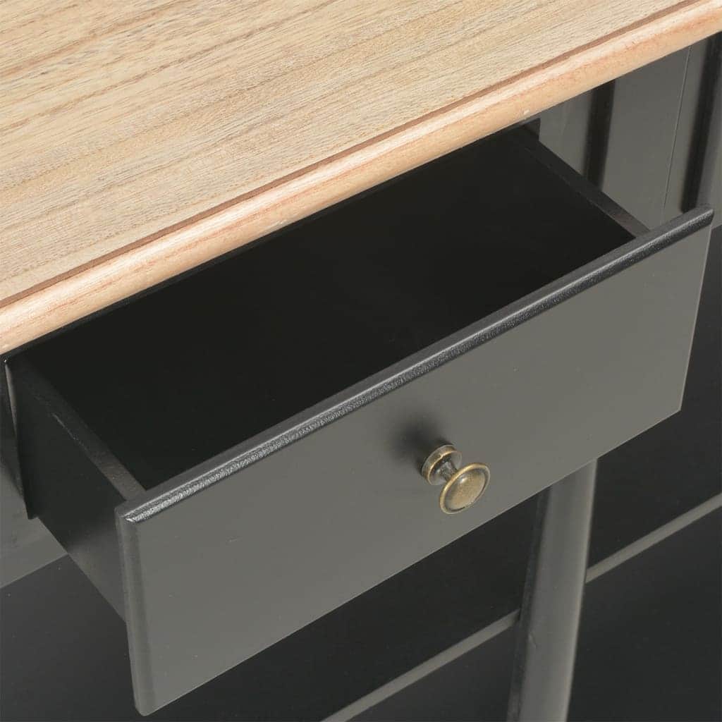 Console Table 3 Drawer 2 Shelf Engineered Wood Hallway Storage Unit Black
