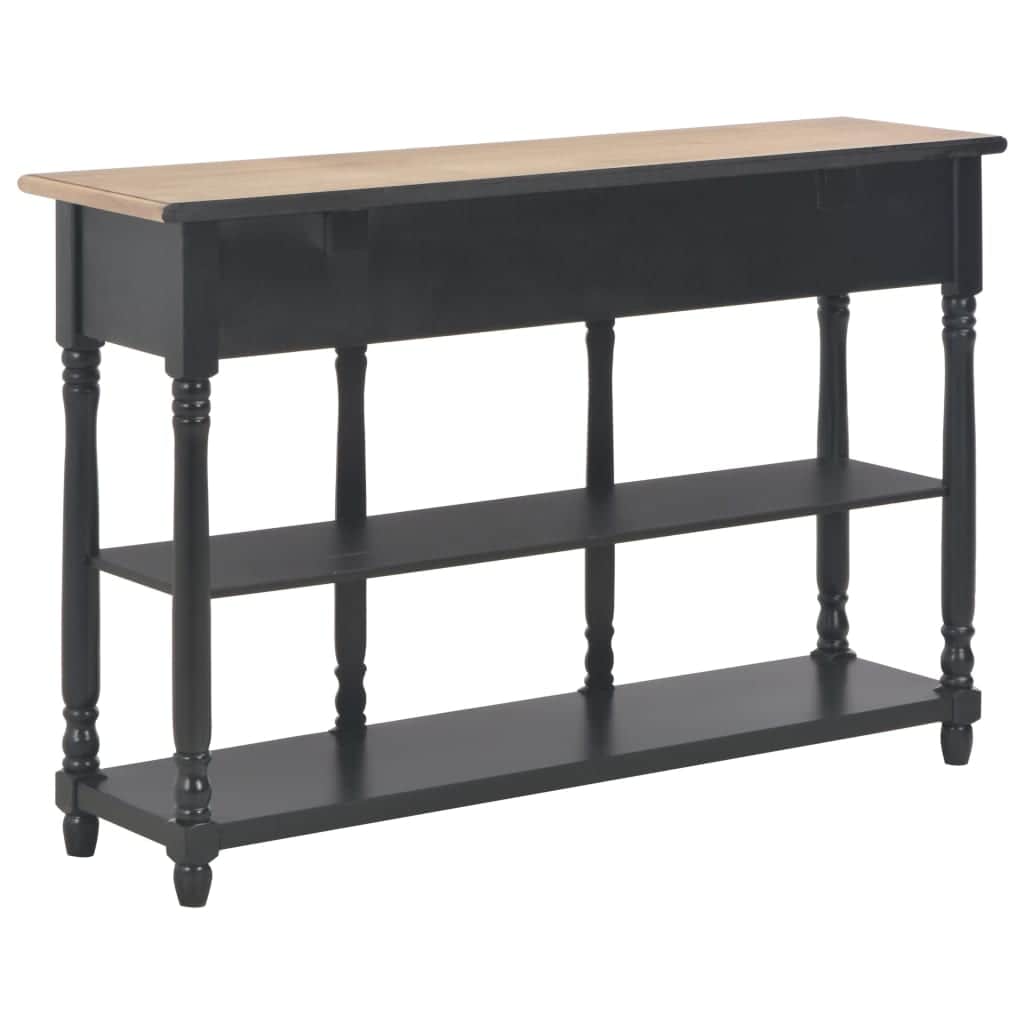 Console Table 3 Drawer 2 Shelf Engineered Wood Hallway Storage Unit Black