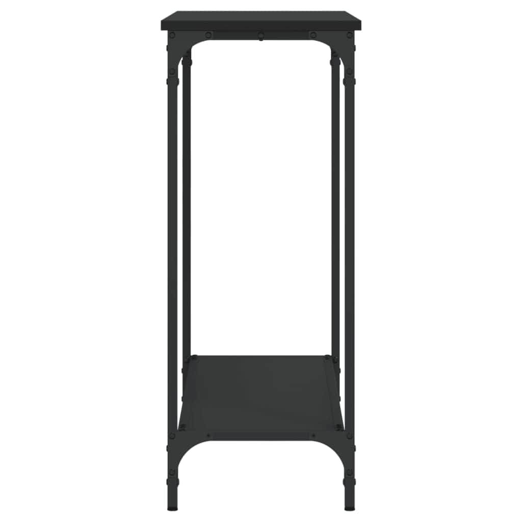 Console Table Black Engineered Wood
