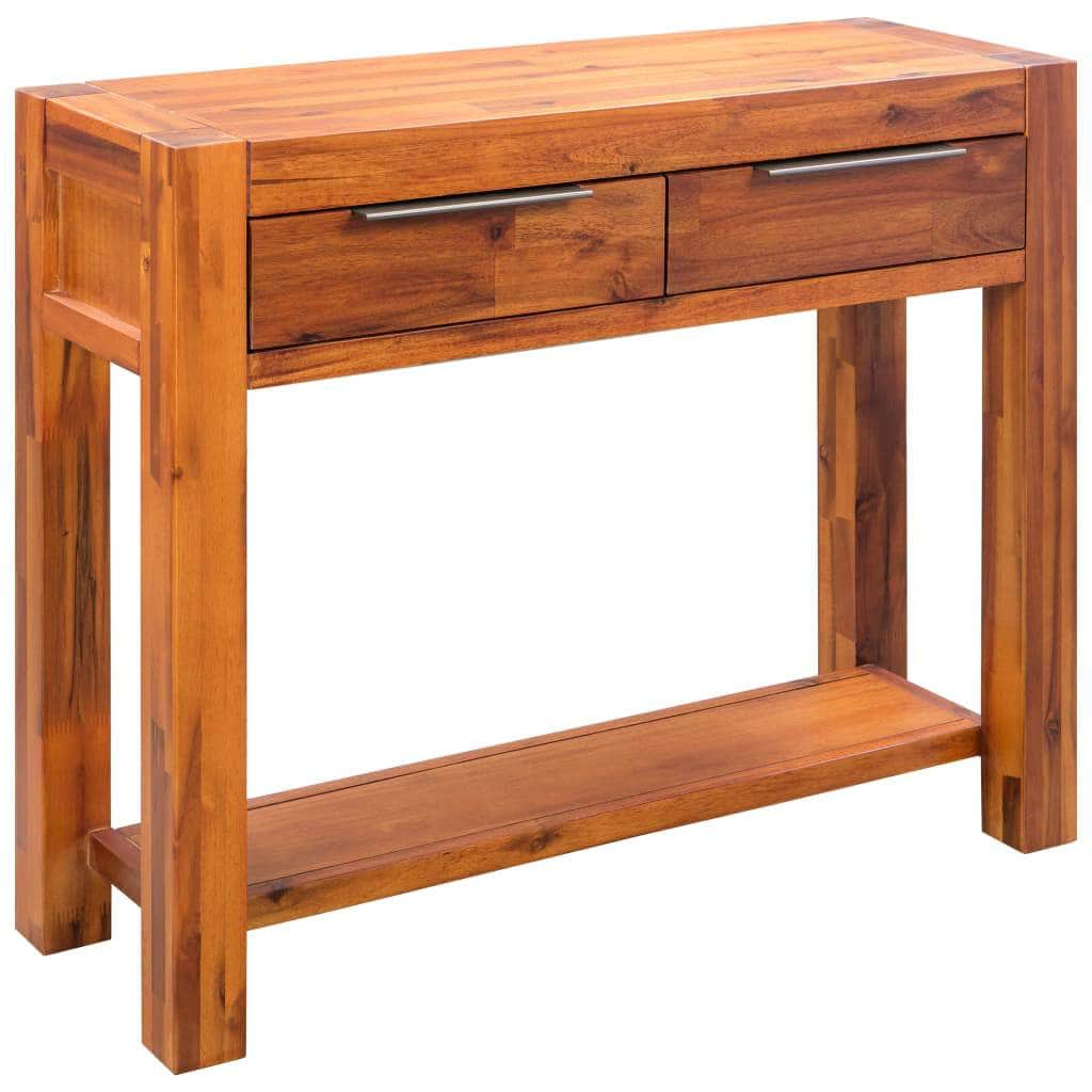 Console Table Durable Solid Acacia Wood