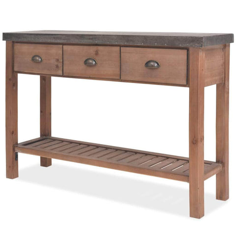 Console Table Solid Fir Wood