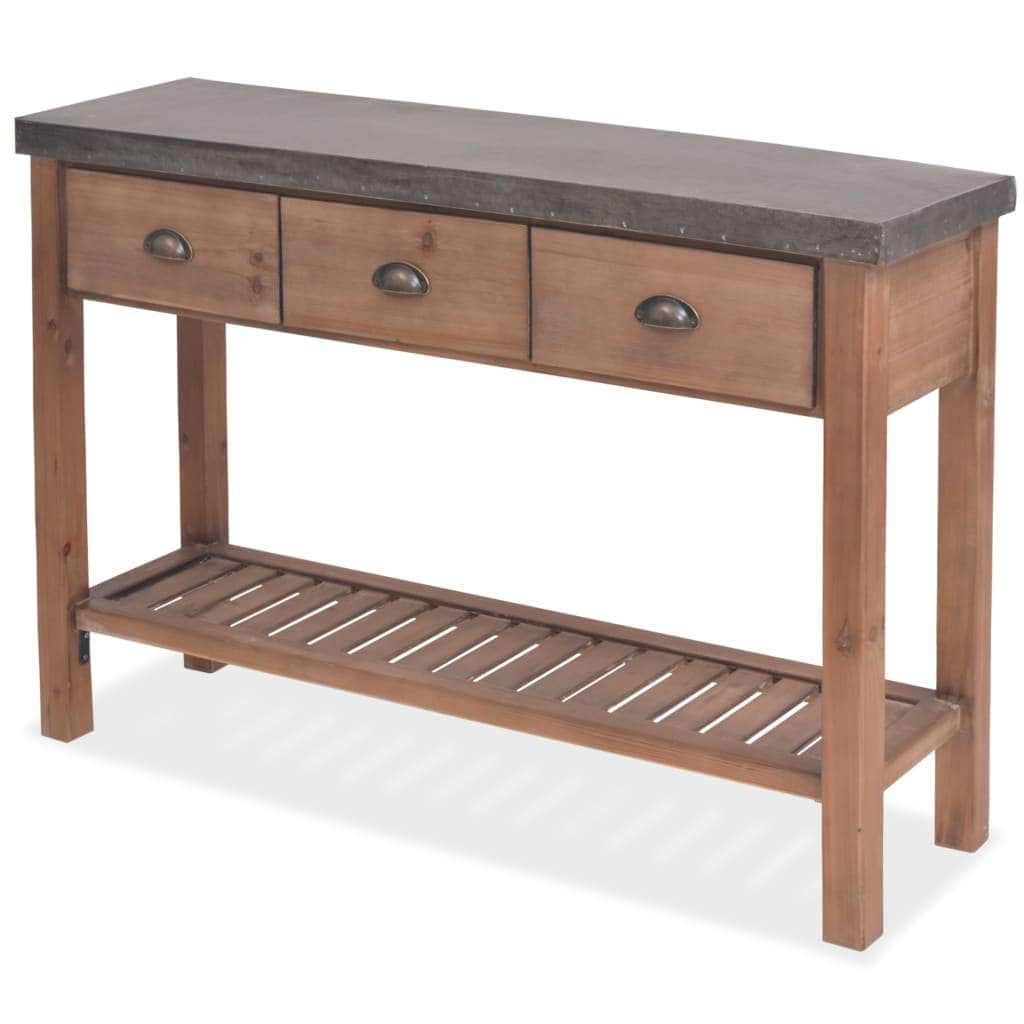 Console Table Solid Fir Wood