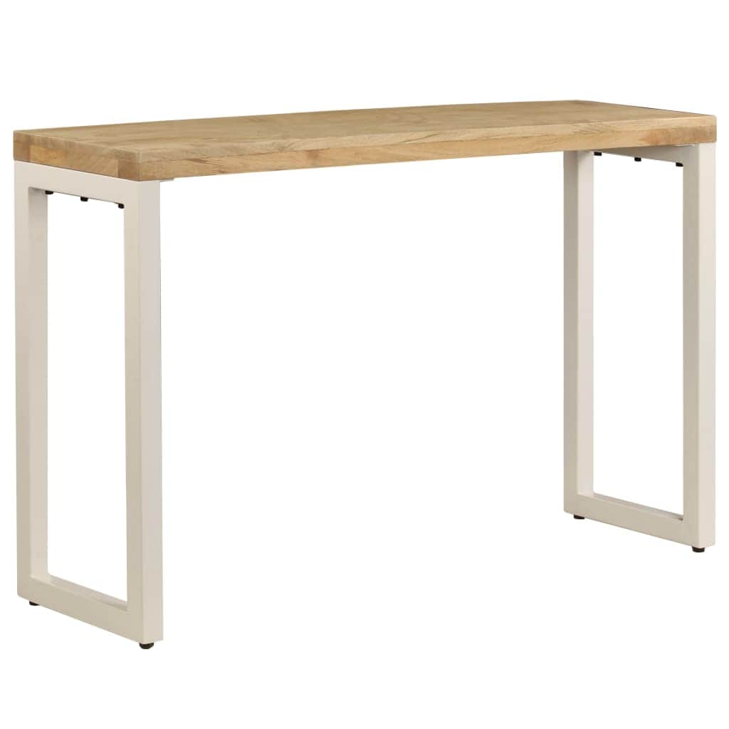 Console Table Solid Mango Wood and Steel