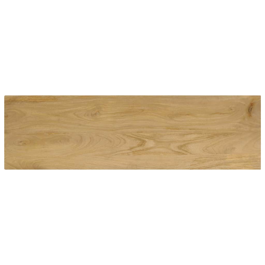 Console Table Solid Mango Wood and Steel