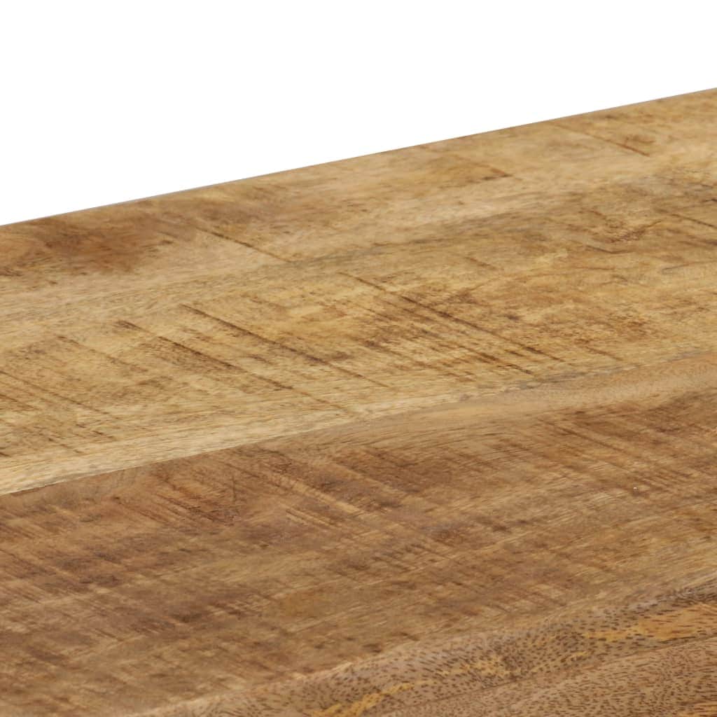 Console Table, Solid Mango Wood and Steel