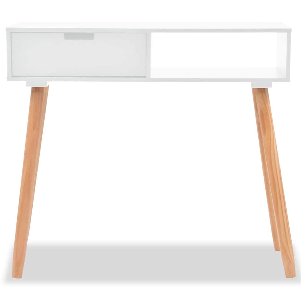 Console Table Solid Pinewood White