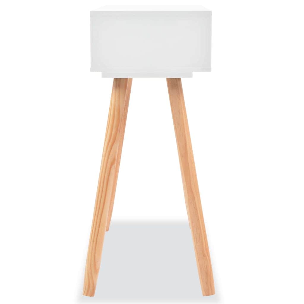 Console Table Solid Pinewood White