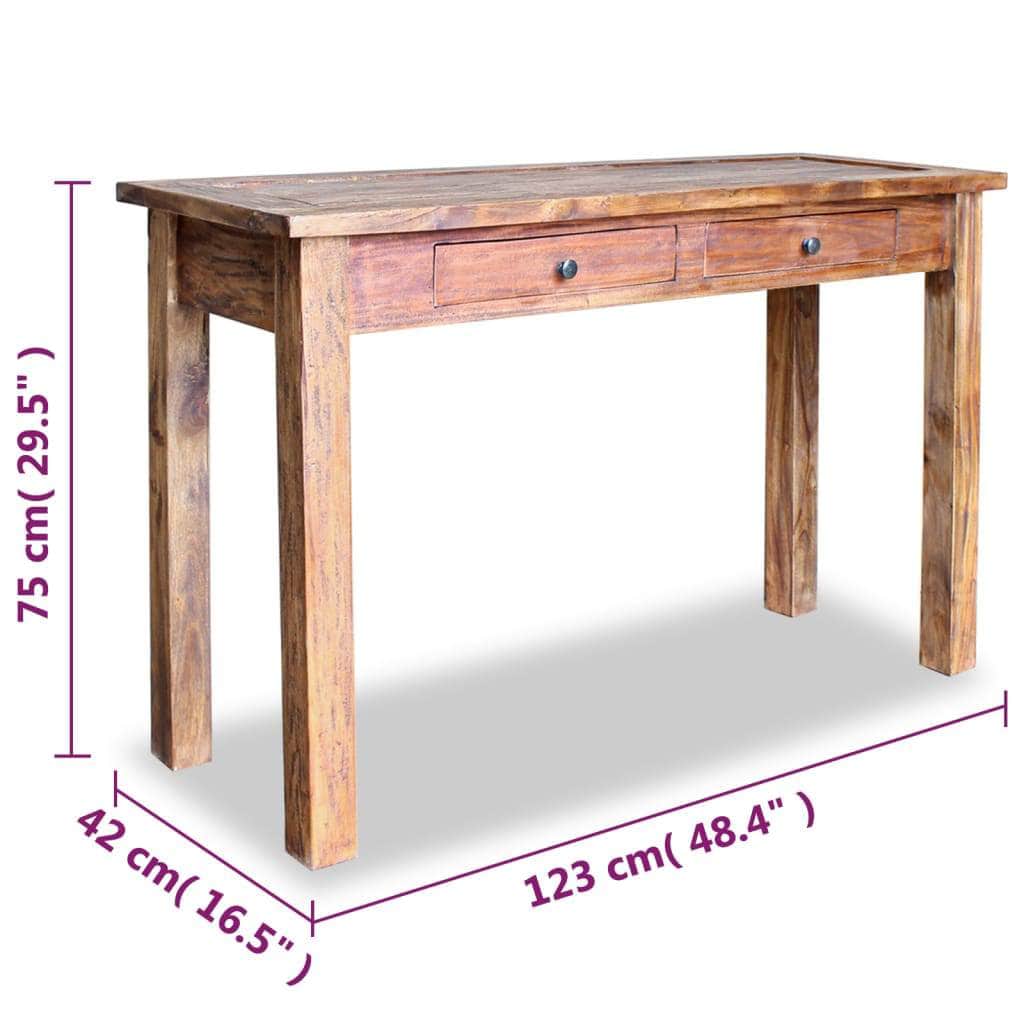 Console Table-Solid Reclaimed Wood