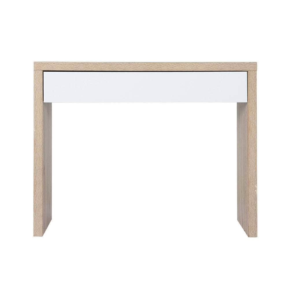 Console Table Storage Drawer Jory White Pine