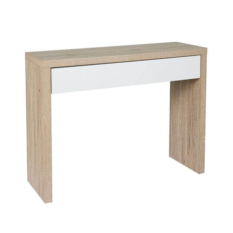 Console Table Storage Drawer Jory White Pine