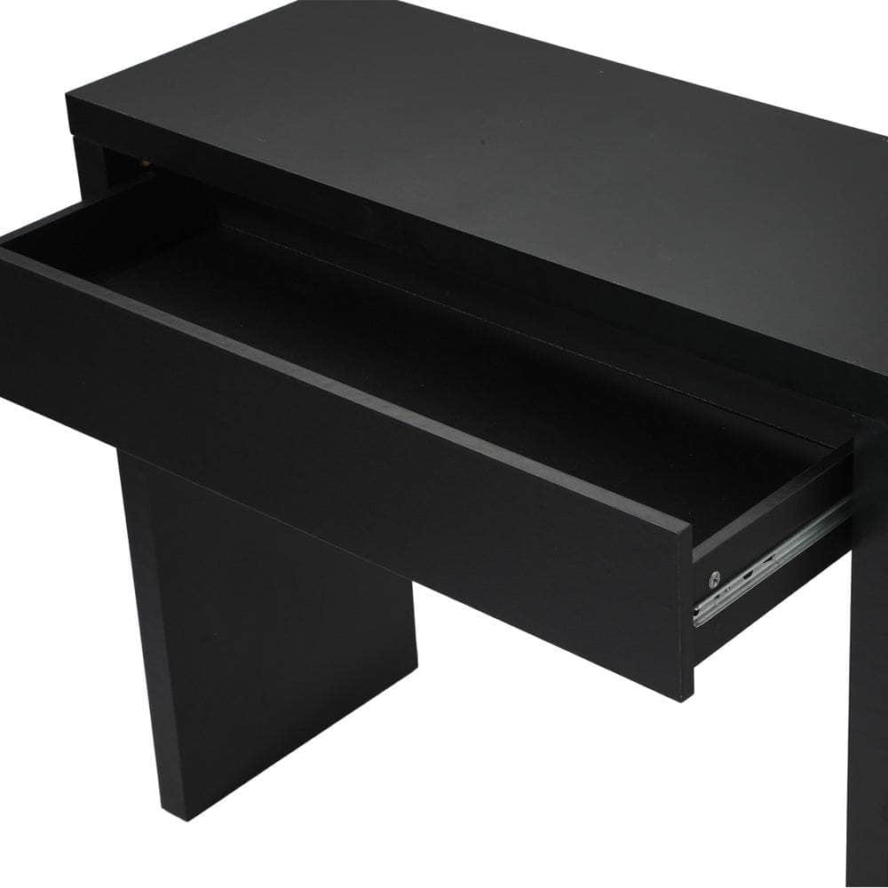 Console Table with Drawer Black/White