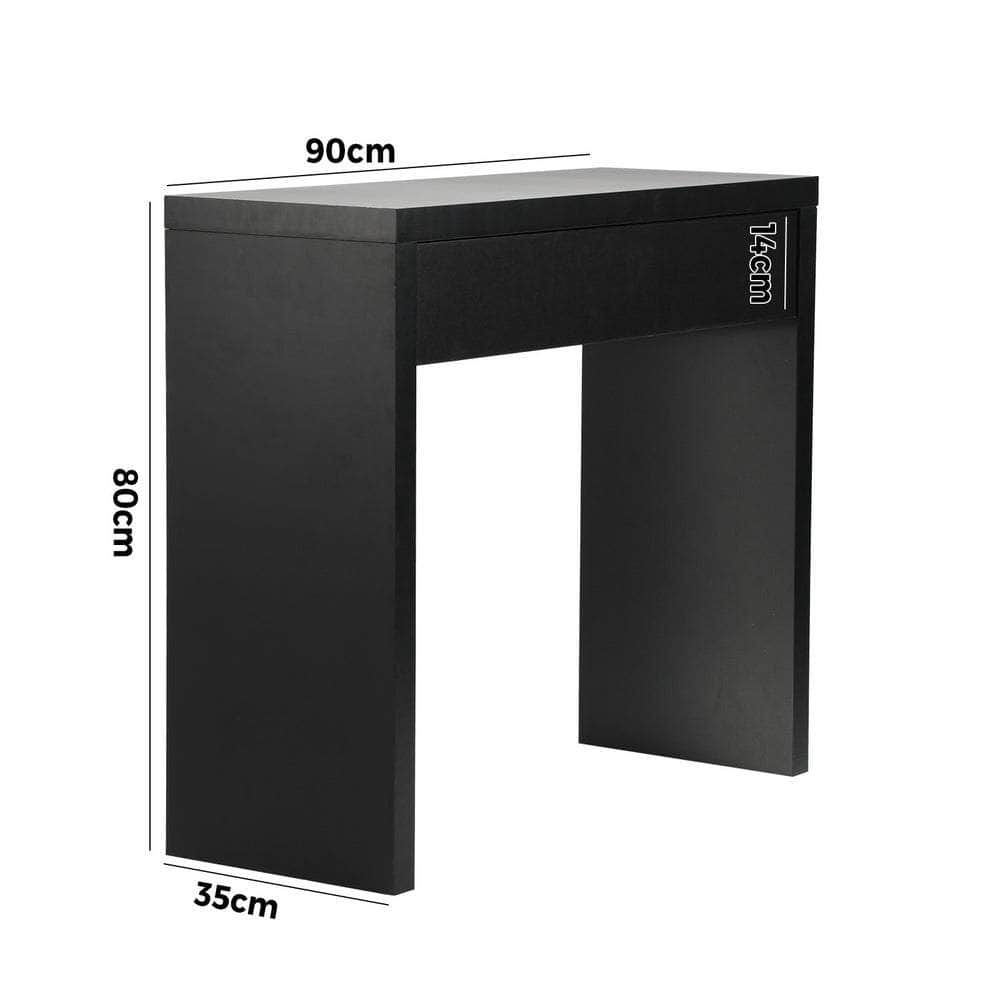 Console Table with Drawer Black/White