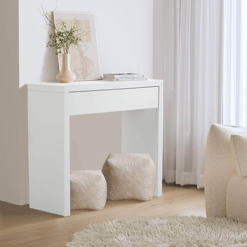 Console Table with Drawer Black/White
