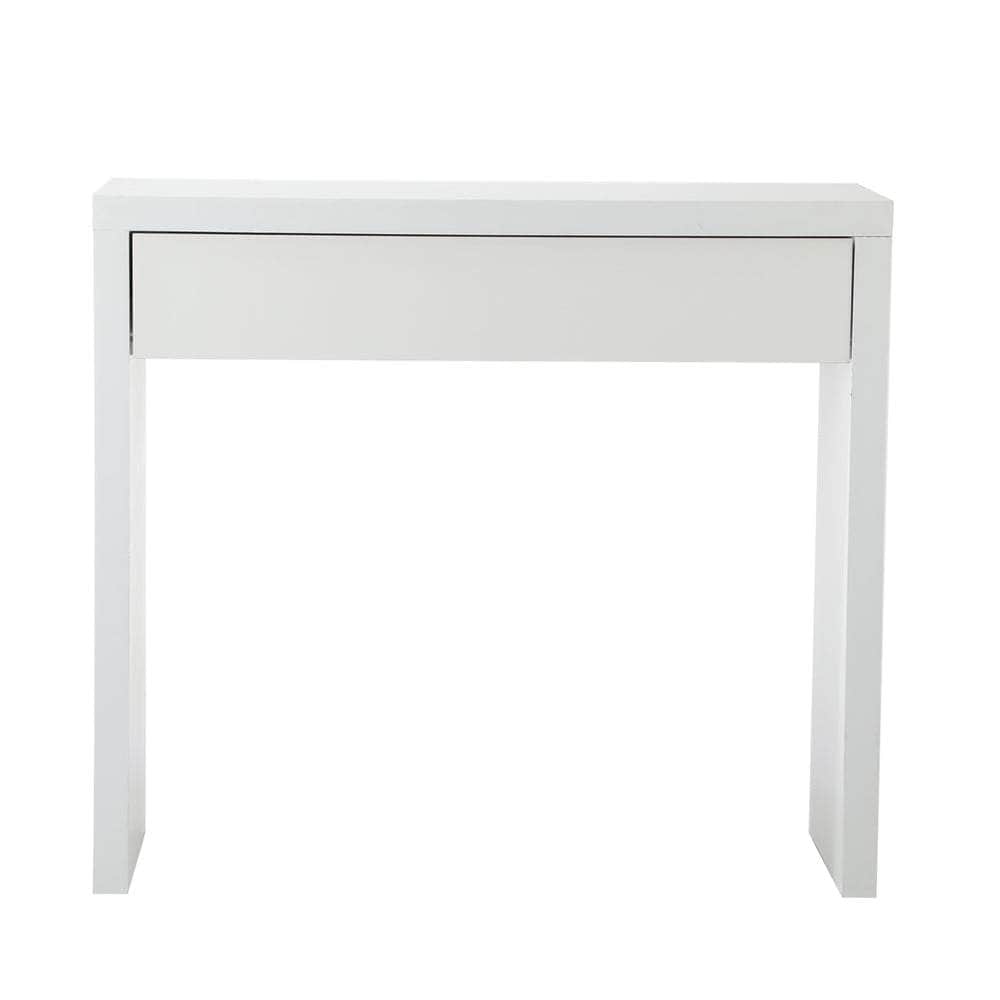 Console Table with Drawer Black/White