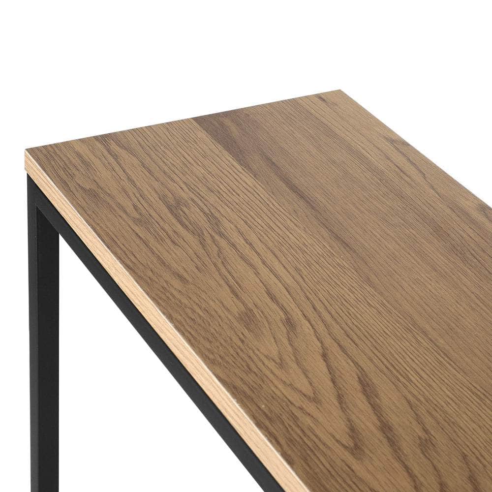 Console Table Wooden Tabletop Black&Wood