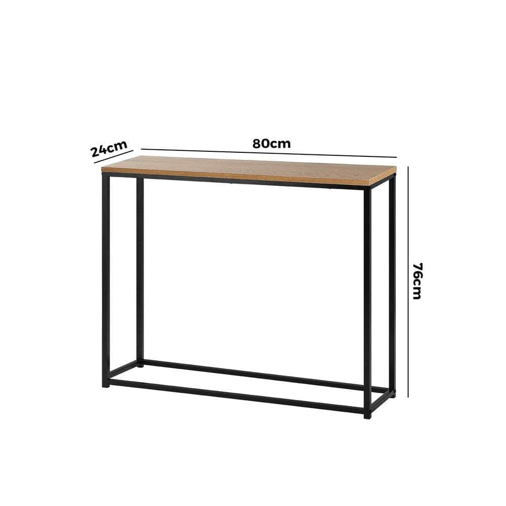 Console Table Wooden Tabletop Black&Wood