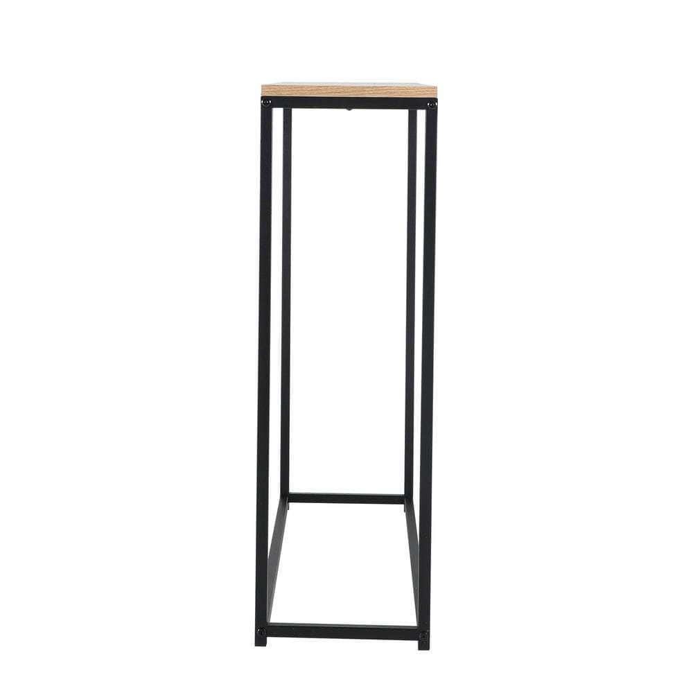 Console Table Wooden Tabletop Black&Wood