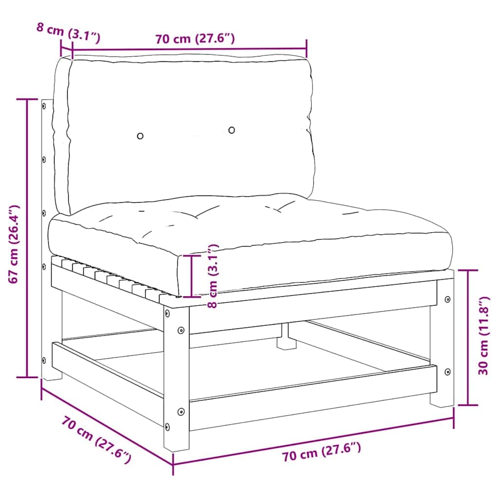 Contemporary 2 Piece Garden Lounge Set Patio Setup Modern Living