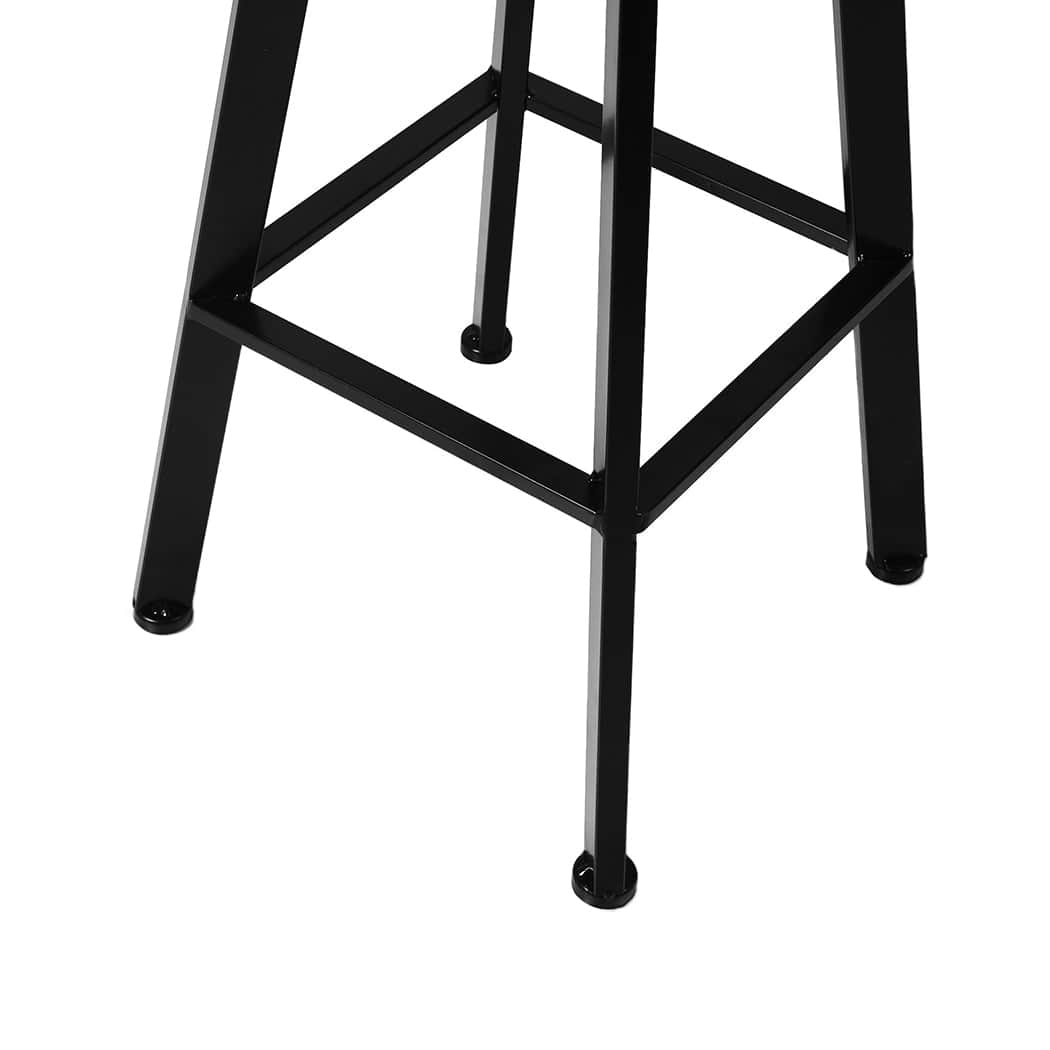 Contemporary 2x Bar Stool Kitchen Wooden Metal  Sleek Modern Look