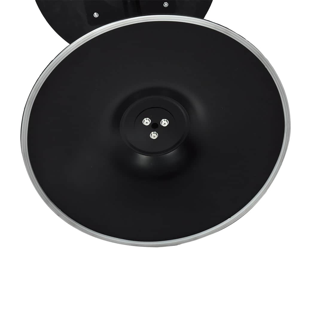 Contemporary 2x Round Bar Table Pub Tables Black  Easy Assembly