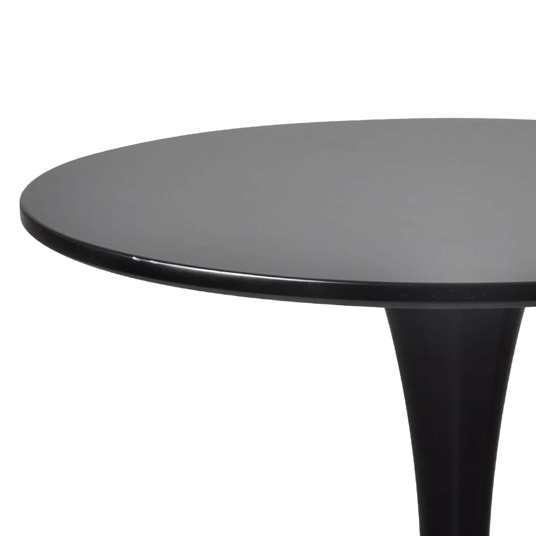 Contemporary 2x Round Bar Table Pub Tables Black  Easy Assembly