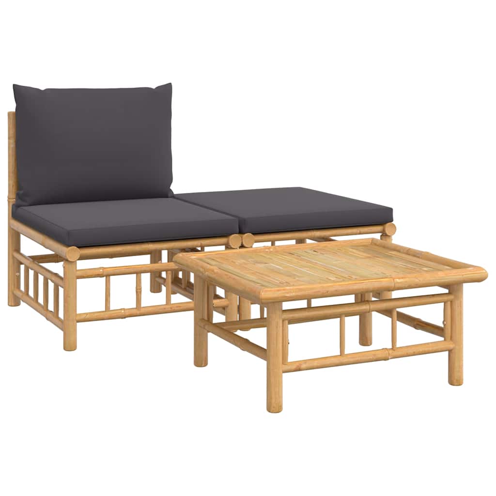 Contemporary 3 Piece Garden Lounge Set Indoor Outdoor Use Boho