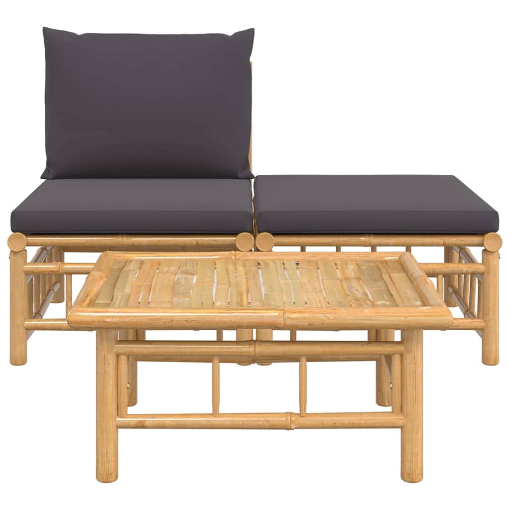 Contemporary 3 Piece Garden Lounge Set Indoor Outdoor Use Boho