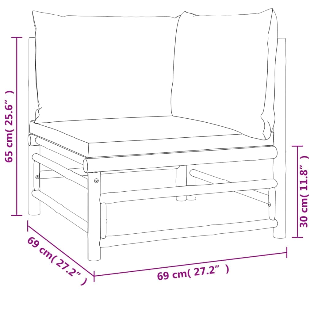 Contemporary 3 Piece Garden Lounge Set Patio Setup Urban Style