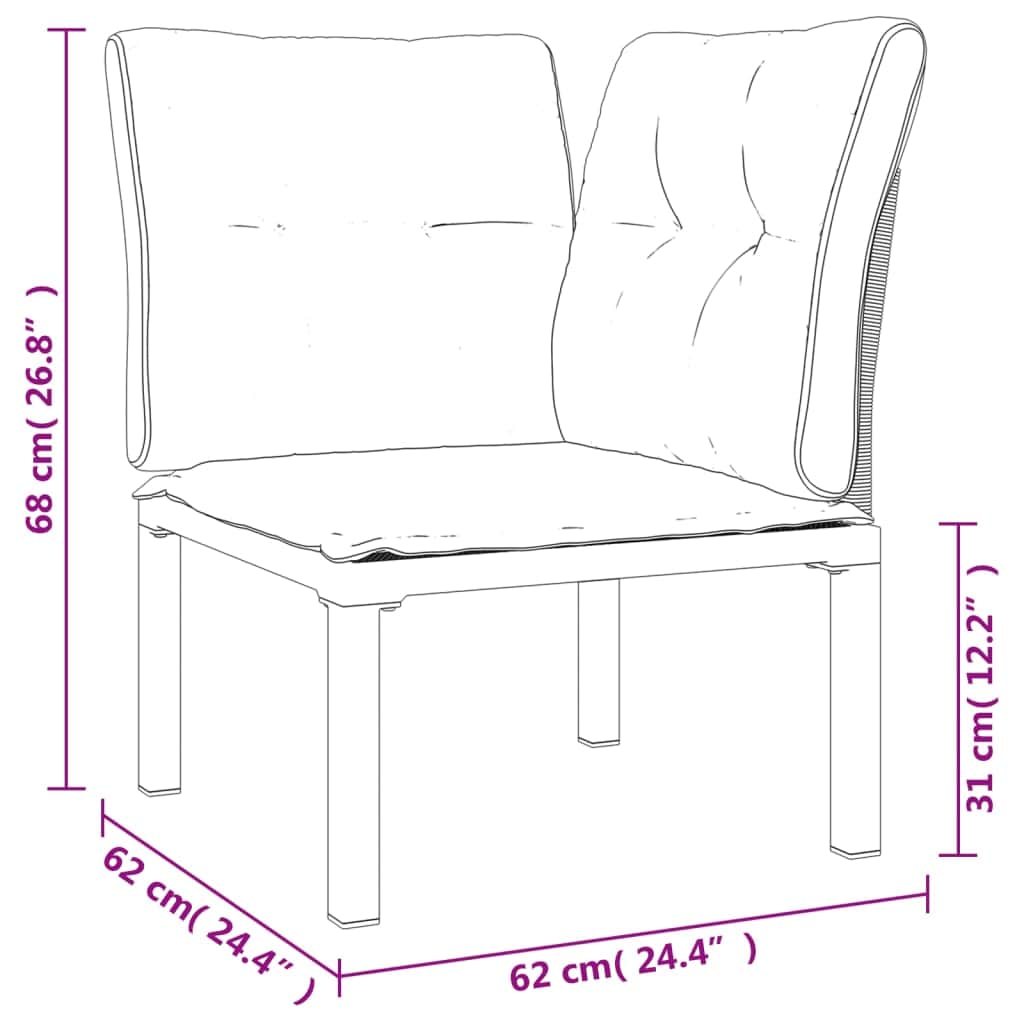 Contemporary 4 Piece Garden Lounge Set Lounge Area Modern Living