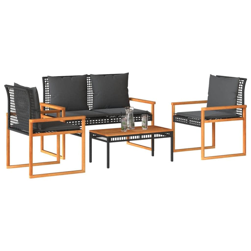 4 PCS Garden Lounge Set Patio Setup Garden Leisure