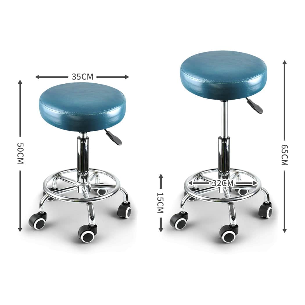 Contemporary 4x Barstool Swivel Salon Hairdressing  Wood Finish