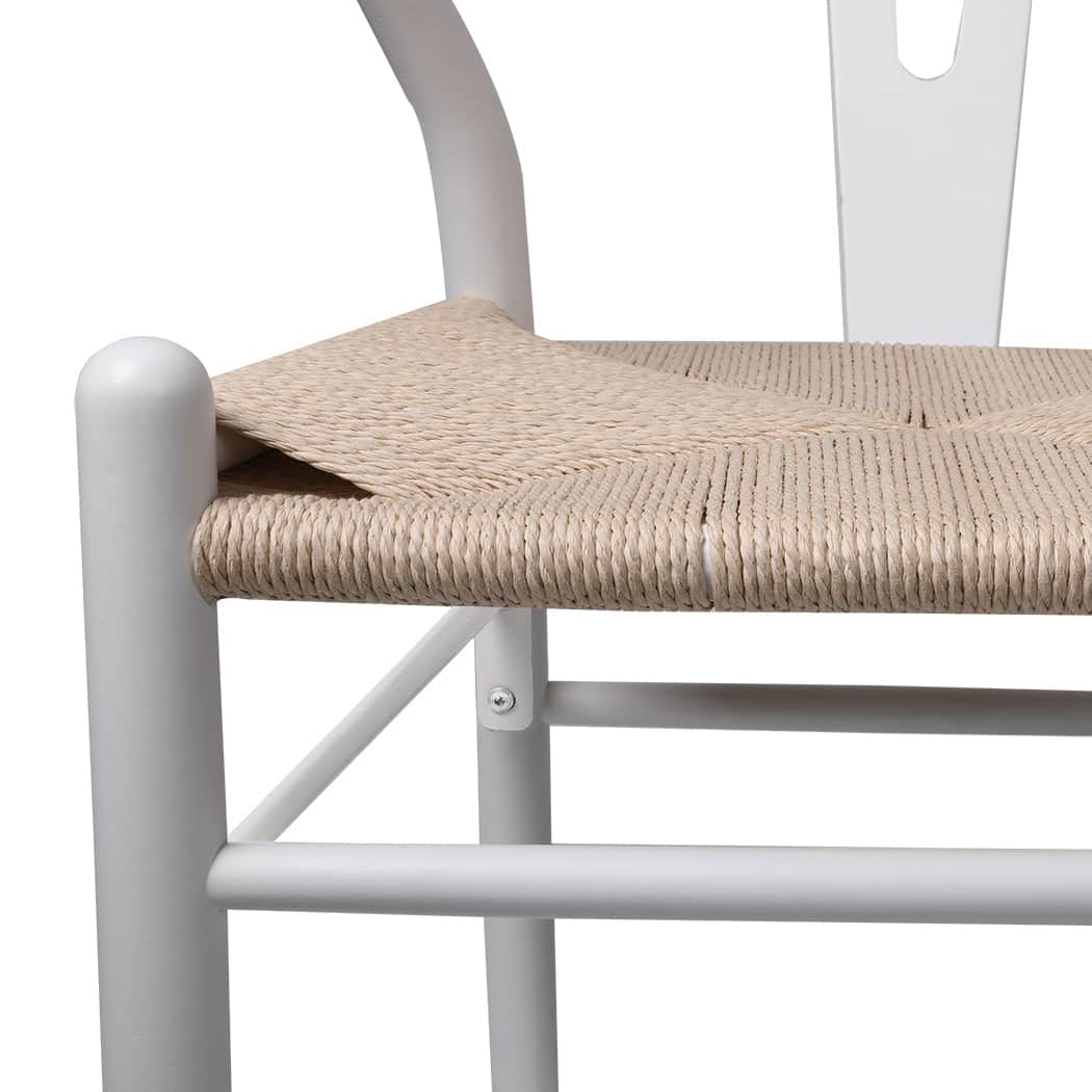 Contemporary 4x Dining Chairs Wooden Hans White  Wood Finish