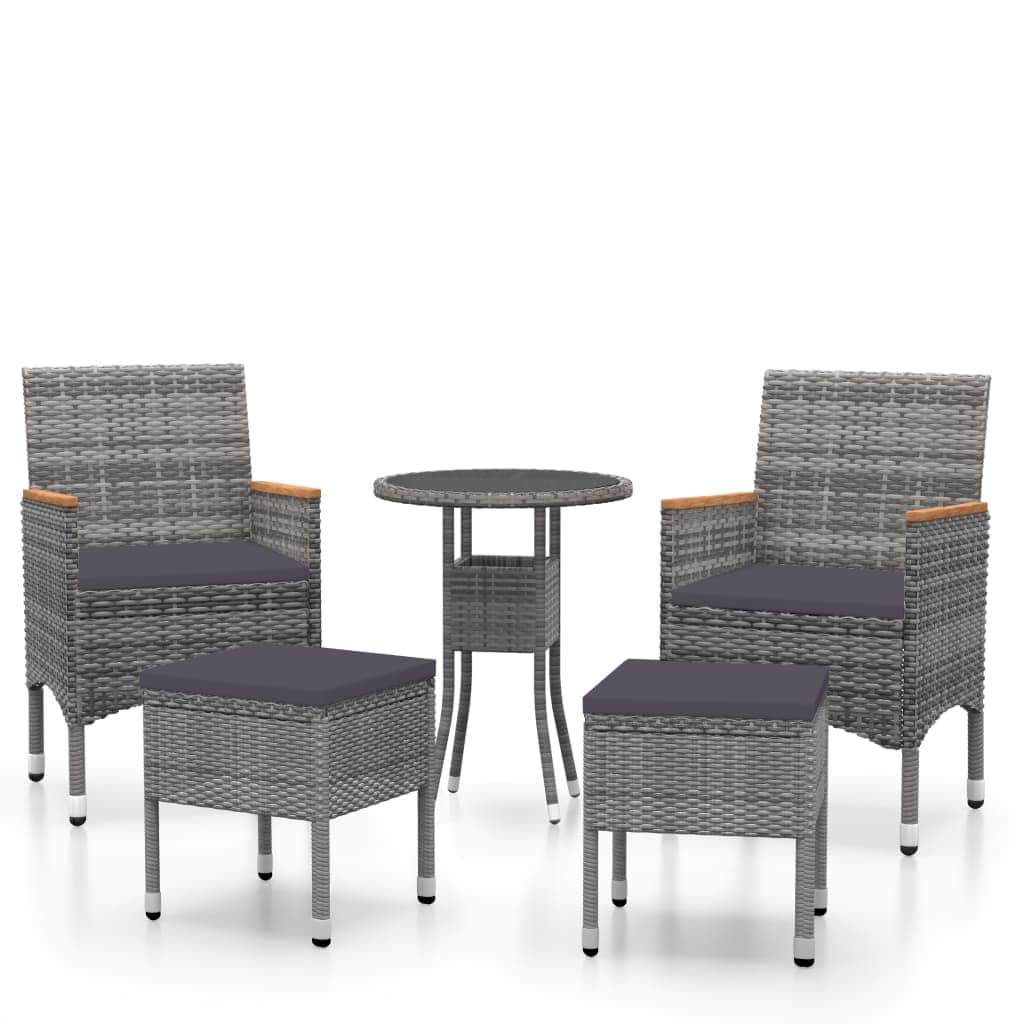 Contemporary 5 Piece Garden Lounge Set Patio Setup Modern Living