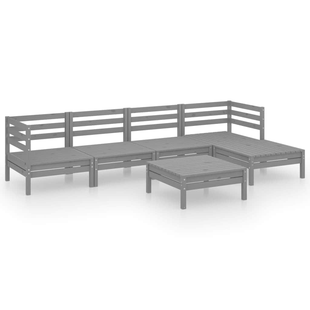 Contemporary 6 Piece Garden Lounge Set Daily Living Essential Outdoor Living