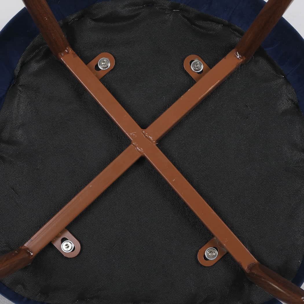 Contemporary 8x Dining Chairs Seat French Navy  Adjustable Height