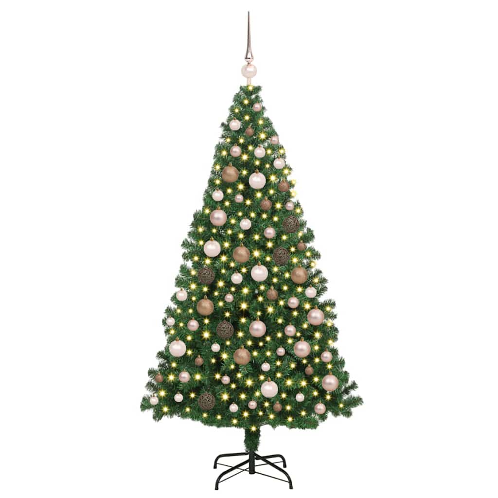 Contemporary Artificial Christmas Tree Green 180cm PVCSteel and Plastic