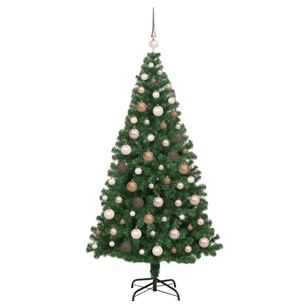 Contemporary Artificial Christmas Tree Green 180cm PVCSteel and Plastic