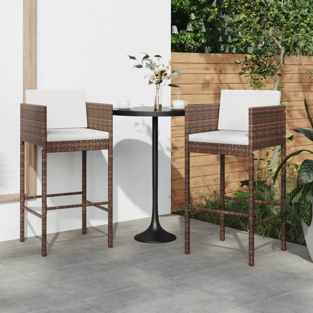 Contemporary Bar Stools 2 pcs with Home Decor Accent Garden Leisure